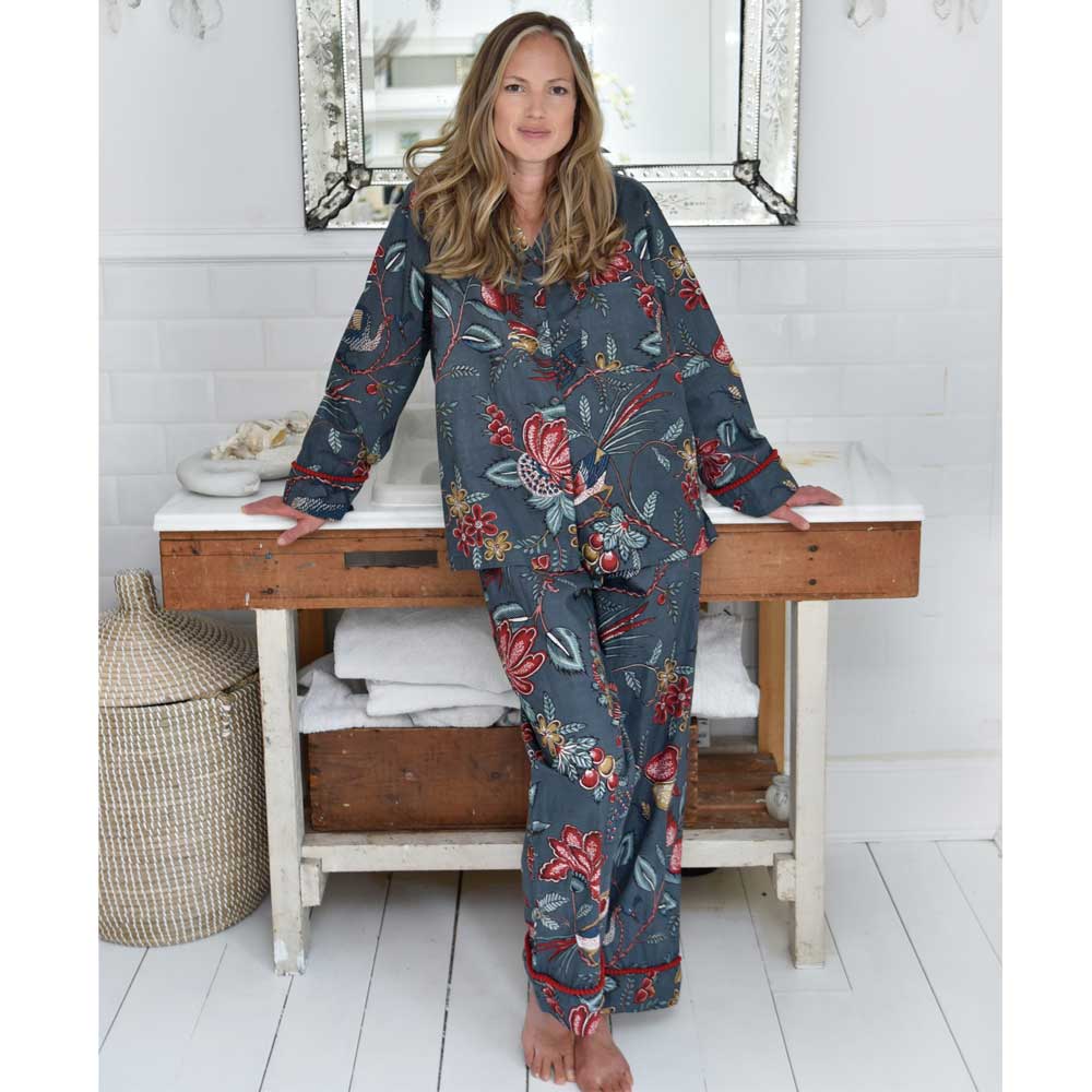 Grey Fruit Bird Pyjamas